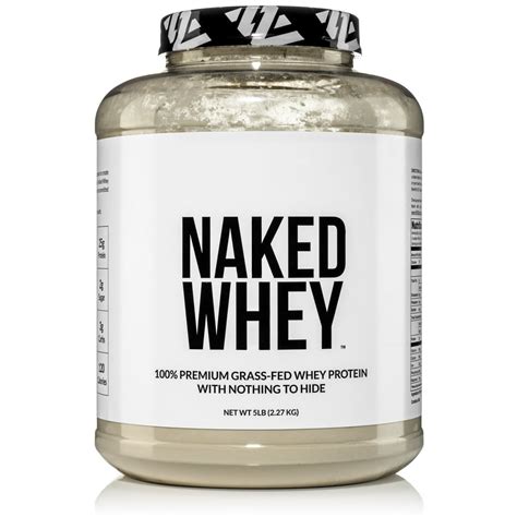 NAKED Nutrition Unflavored Grass Fed Whey Protein Powder, 5。